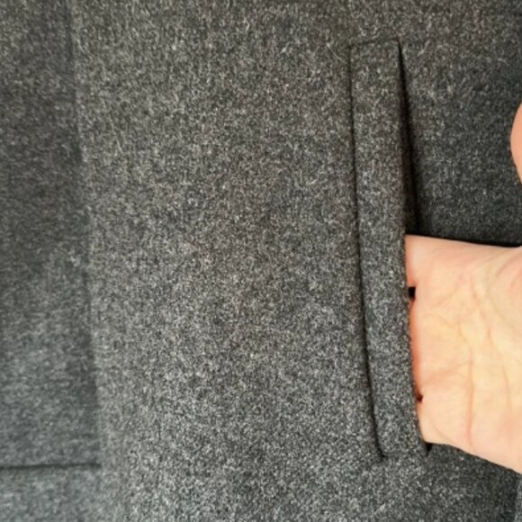 OVADIA & SONS Wool Top Coat classic Gray hooded size M made in the USA - Picture 4 of 12